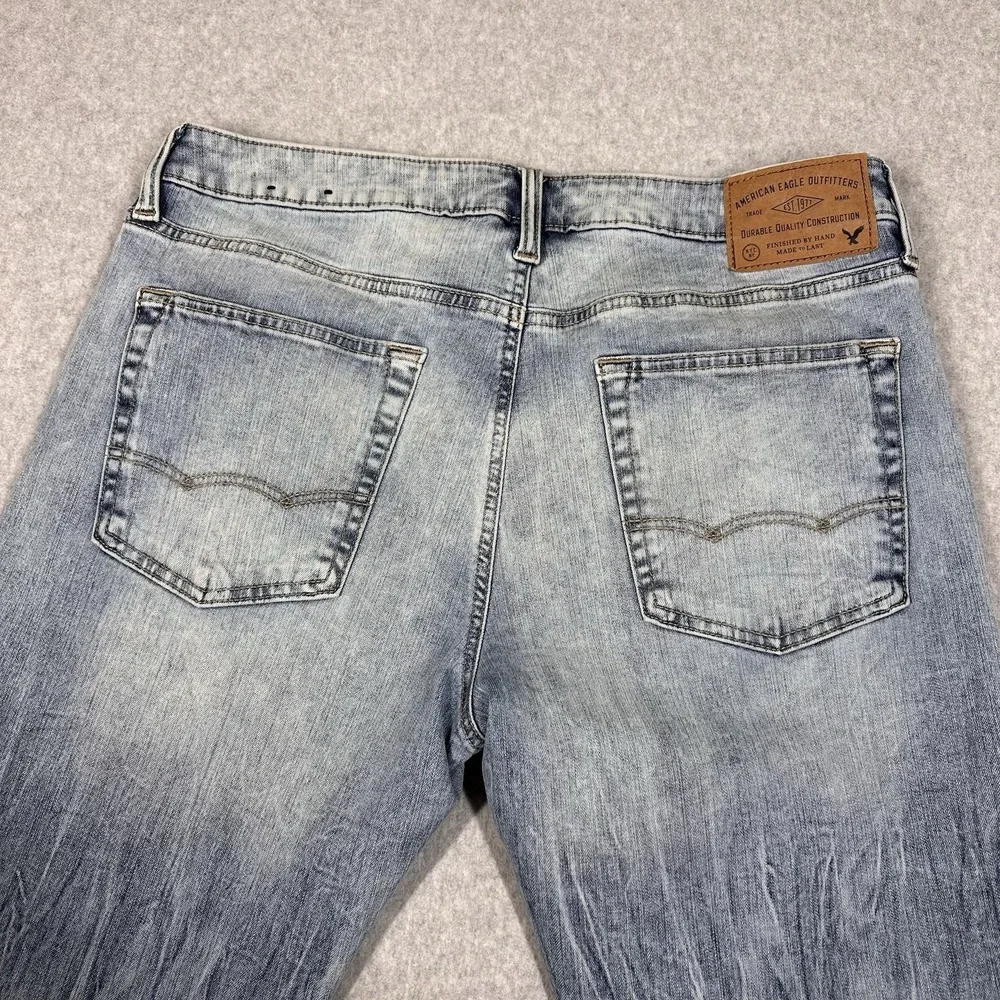 American Eagle‎ Extreme Flex Original Straight Men's 34x30 Light Wash Great fade